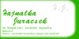 hajnalka juracsek business card